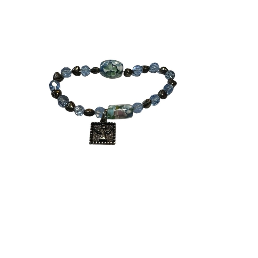 Made for an Angel Blue and Silver Charm Bracelet
